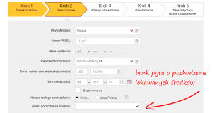Alior Bank Lokat Internetowa - dane dowodu