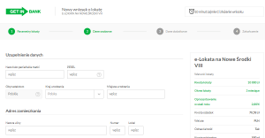 Getin Bank Lokata Na Nowe Środki - Dane Osobowe