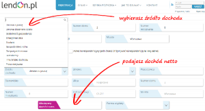 Lendon pożyczka na 45 dni - wniosek 2