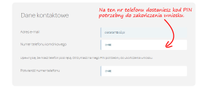 Wniosek Wonga Pożyczka - Dane kontaktowe