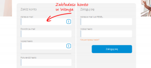 Wniosek Wonga Pożyczka - Założenie konta Wonga online