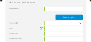 Wniosek Wonga Pożyczka - Adres zameldowania i korespondencyjny