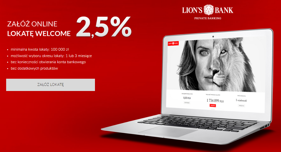 Lions Bank Lokata Welcome Online